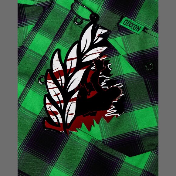 DIXXON FLANNEL - LAGOON BAMBOO Shirt SS - Men's 3XL - Horror Series - Picture 9 of 10